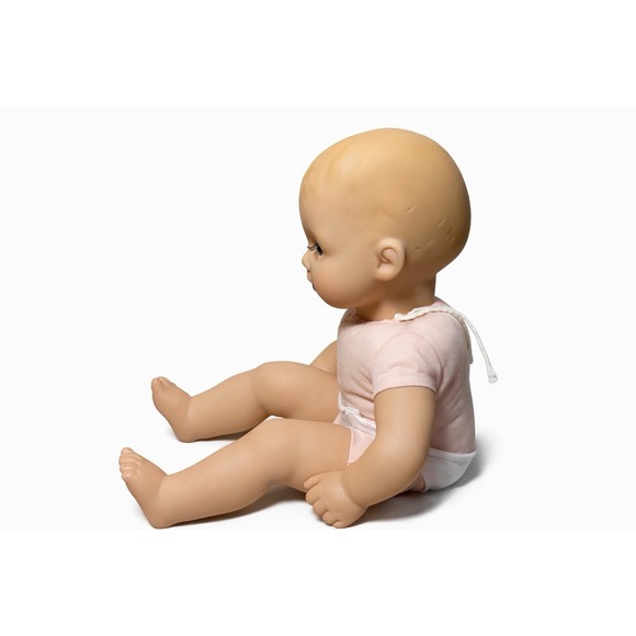 American Girl Bitty Baby 15" Doll Blue Eyes Bald Pink Outfit TLC 2014 - Picture 5 of 11